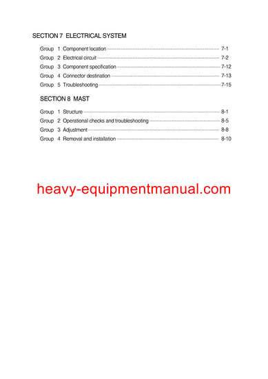  DOWNLOAD Hyundai HDF50 70-7(S) Forklift Truck Workshop Service Repair Manual