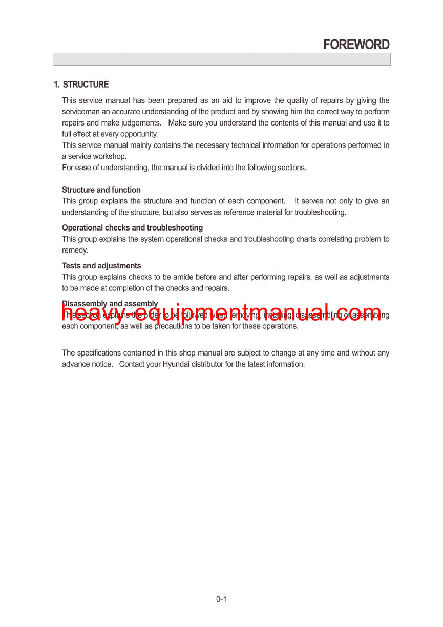 DOWNLOAD Hyundai HL757-7 Wheel Loader Service Repair Manual