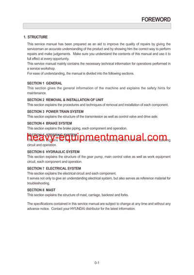 DOWNLOAD Hyundai HLF15/18C-3 Forklift Truck Workshop Service Repair Manual