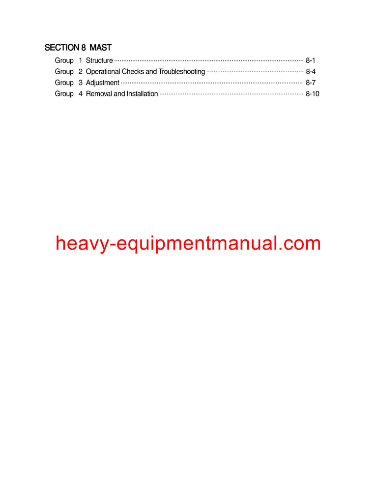 DOWNLOAD Hyundai HLF20/25/30(C)-5 Forklift Truck Workshop Service Repair Manual