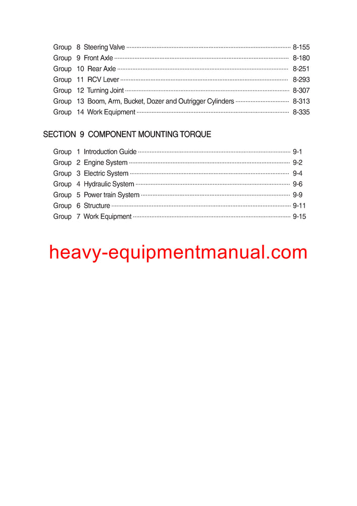 Hyundai HW140 Wheeled Excavator Service Repair Manual