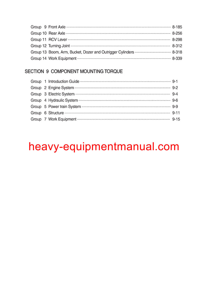 Hyundai HW210 Wheeled Excavator Service Repair Manual