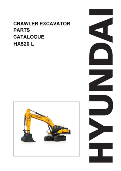 DOWNLOAD HYUNDAI HX520 L CRAWLER EXCAVATOR PARTS MANUAL