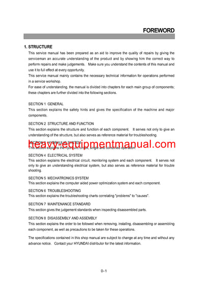 HyundaiR130LC-3 Crawler Excavator Service Repair Manual