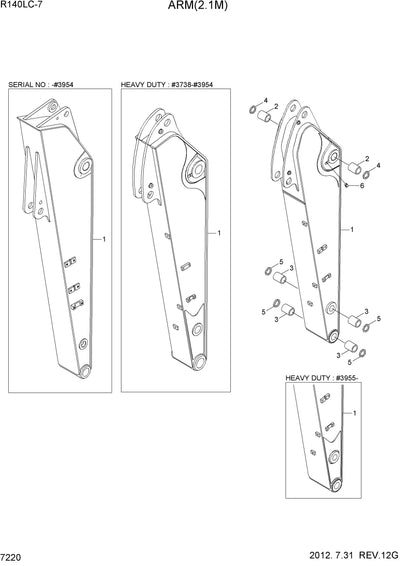 DOWNLOAD HYUNDAI R140LC-7 CRAWLER EXCAVATOR PARTS MANUAL