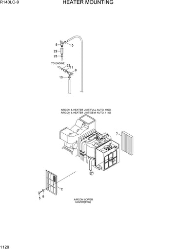 R140LC-9 HYUNDAI CRAWLER EXCAVATOR PARTS MANUAL