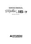 Hyundai R16-7 Mini Excavator Service Repair Manual