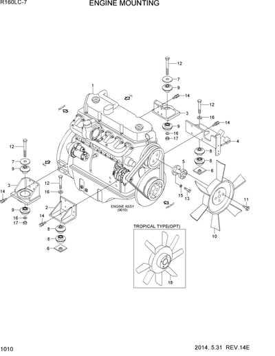 DOWNLOAD HYUNDAI R160LC-7 CRAWLER EXCAVATOR PARTS MANUAL