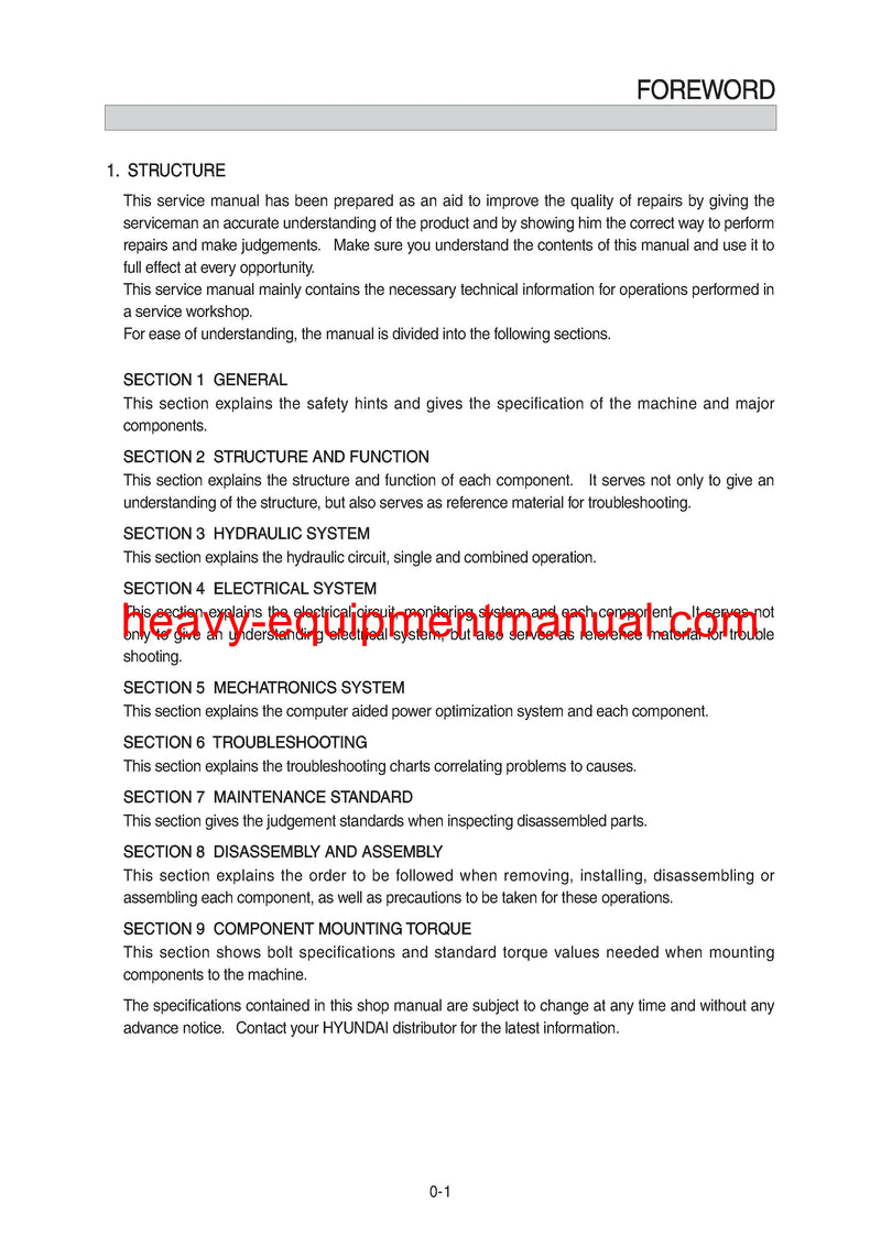DOWNLOAD Hyundai R160LC-9S(Brazil) Crawler Excavator Service Repair Manual