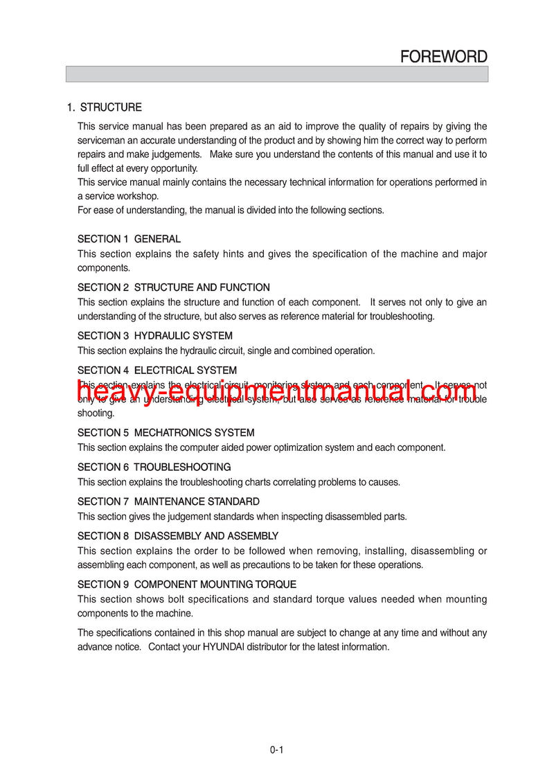 DOWNLOAD Hyundai R160,180LC-9S Crawler Excavator Service Repair Manual