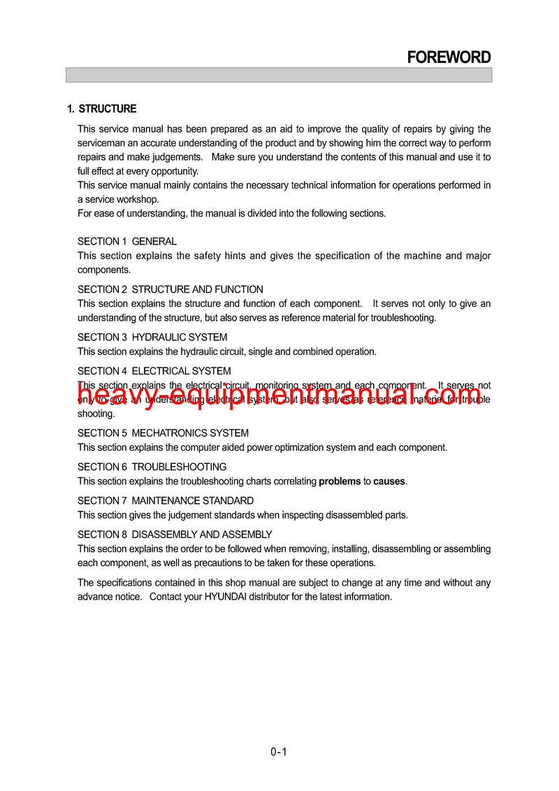 DOWNLOAD Hyundai R170W-3 Wheel Excavator Service Repair Manual