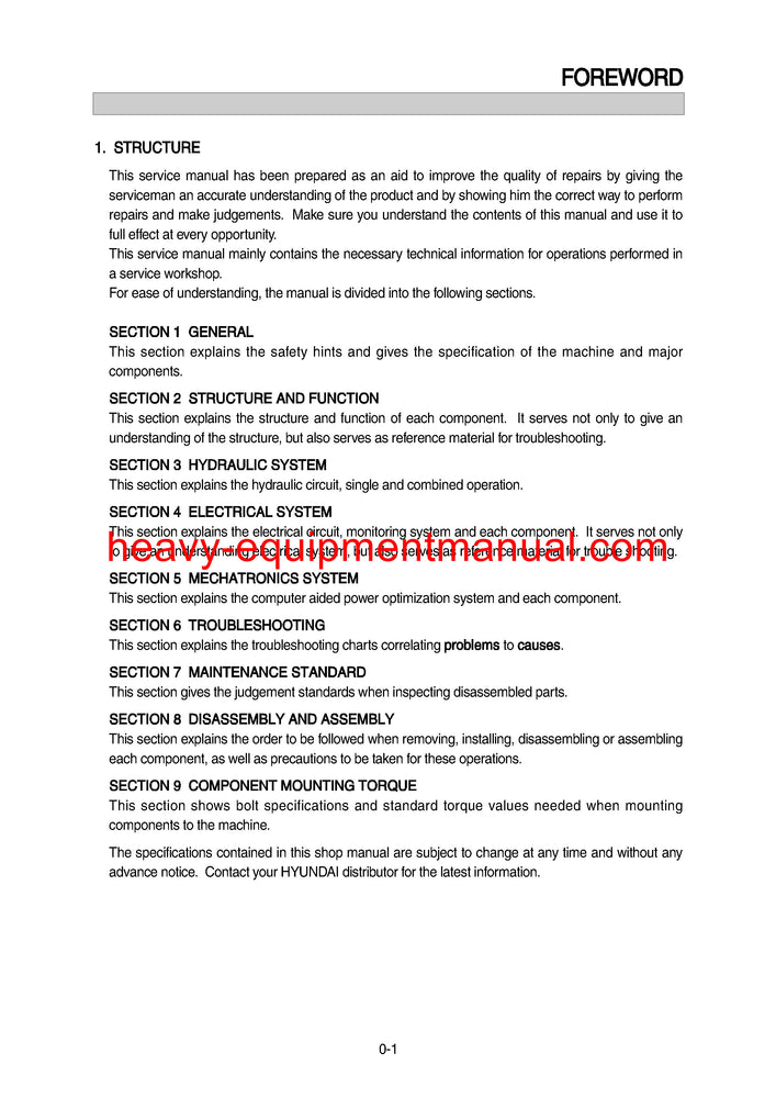 Hyundai R170W-7A Wheel Excavator Service Repair Workshop Manual DOWNLOAD