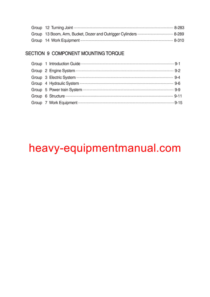 Hyundai R170W-9 Wheel Excavator Service Repair Manual