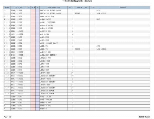 DOWNLOAD HYUNDAI R180LC-7 CRAWLER EXCAVATOR PARTS MANUAL