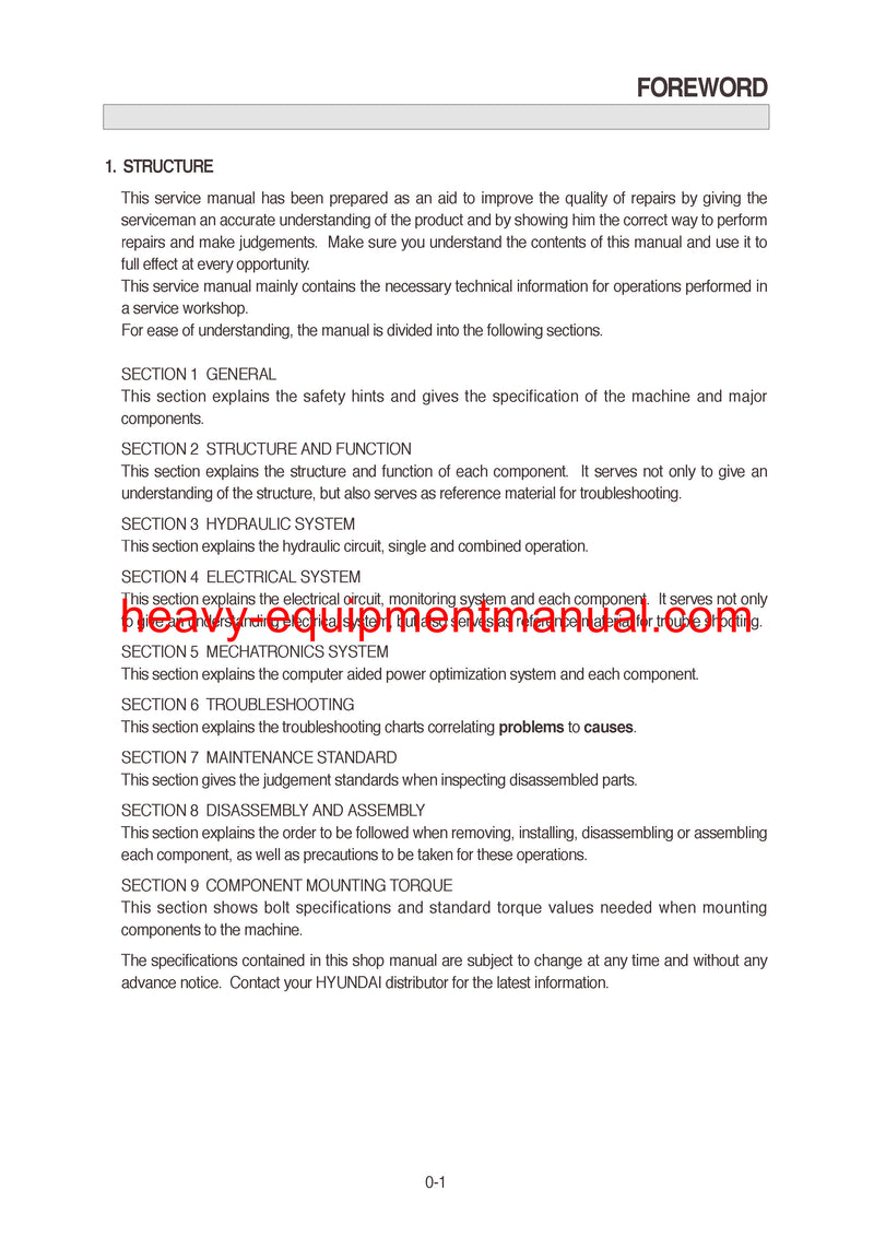 DOWNLOAD Hyundai R200W-7 Wheel Excavator Service Repair Manual
