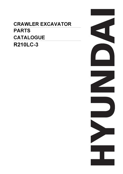 DOWNLOAD HYUNDAI R210LC-3 CRAWLER EXCAVATOR PARTS MANUAL