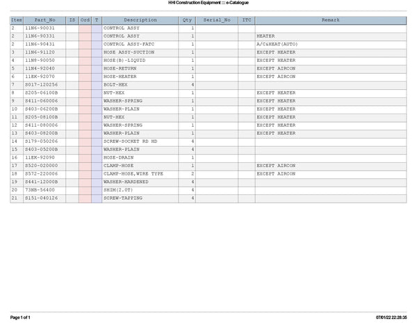 DOWNLOAD HYUNDAI R210LC-7A CRAWLER EXCAVATOR PARTS MANUAL