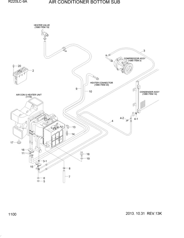 DOWNLOAD HYUNDAI R220LC-9A CRAWLER EXCAVATOR PARTS MANUAL