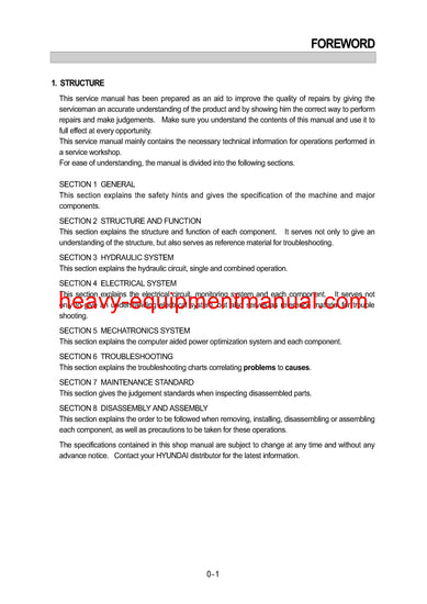  Hyundai  R250LC-3 Crawler Excavator Service Repair Manual