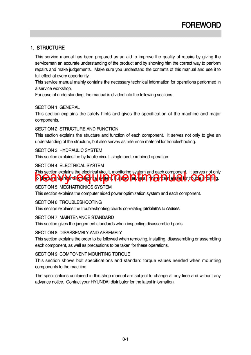 Download Hyundai R250LC-7A Crawler Excavator Service Repair Manual