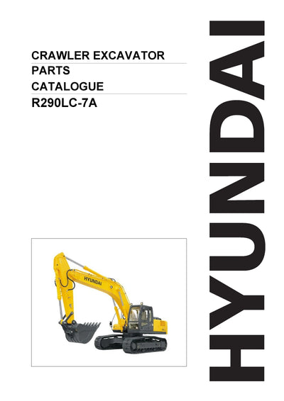 DOWNLOAD HYUNDAI R290LC-7A CRAWLER EXCAVATOR PARTS MANUAL