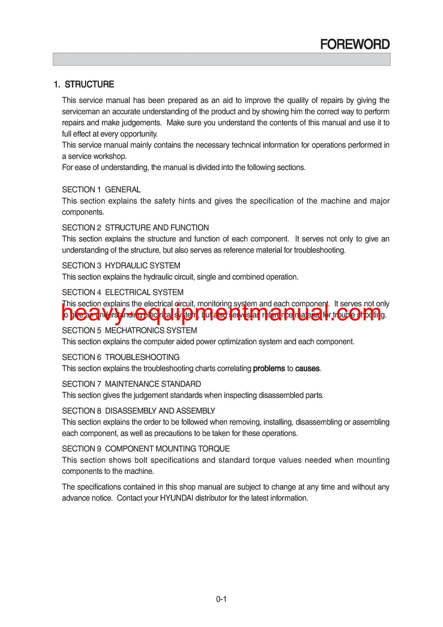 Download Hyundai R300LC-7 Crawler Excavator Service Repair Manual