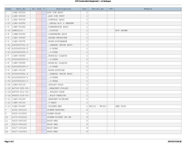 DOWNLOAD HYUNDAI R305LC-7 CRAWLER EXCAVATOR PARTS MANUAL