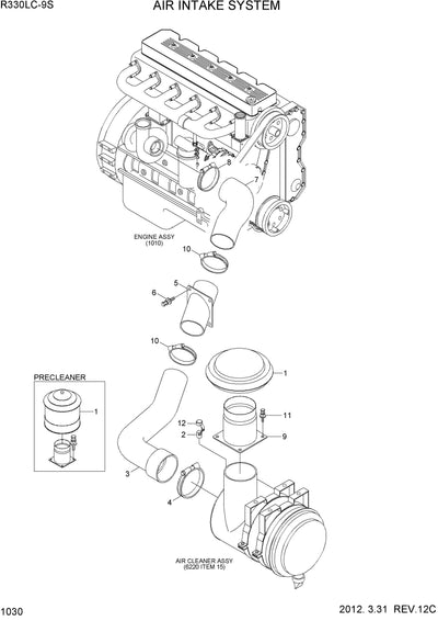 DOWNLOAD HYUNDAI R330LC-9S CRAWLER EXCAVATOR PARTS MANUAL