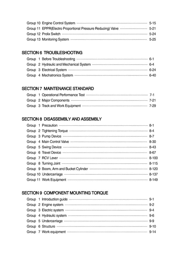 Hyundai  R340LC-7 India Crawler Excavator Service Repair Manual
