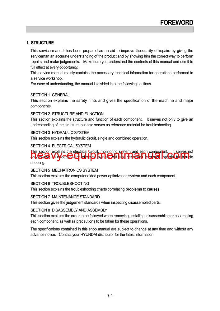 Hyundai R360LC-3 Crawler Excavator Service Repair Manual