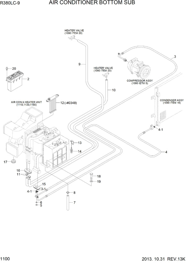 DOWNLOAD HYUNDAI R380LC-9 CRAWLER EXCAVATOR PARTS MANUAL