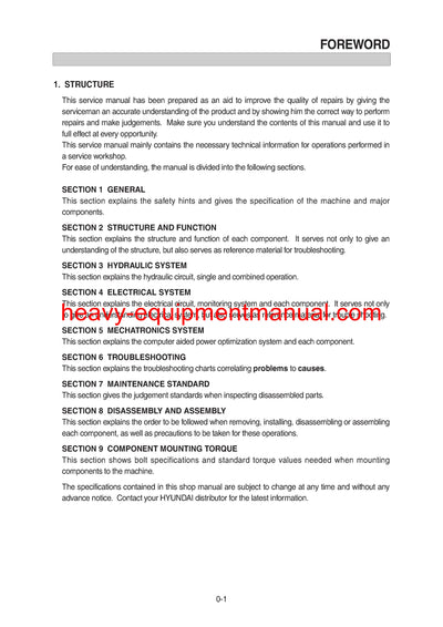 HyundaiR510LC-7 India Crawler Excavator Service Repair Manual