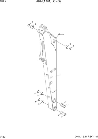 DOWNLOAD HYUNDAI R55-9 CRAWLER EXCAVATOR PARTS MANUAL
