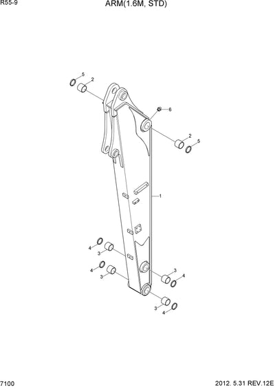 DOWNLOAD HYUNDAI R55-9 CRAWLER EXCAVATOR PARTS MANUAL
