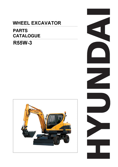 DOWNLOAD HYUNDAI R55W-3 WHEEL EXCAVATOR PARTS MANUAL