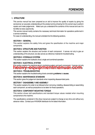 Hyundai R55W-7A Wheel Excavator Workshop Service Repair Manual