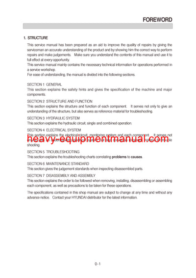 DOWNLOAD Hyundai R95W-3 Wheel Excavator Service Repair Manual