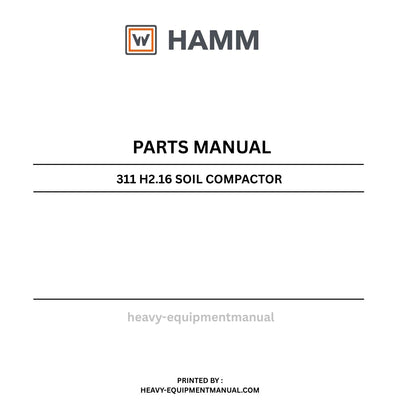 Hamm 311 H2.16 Soil Compactor (2198658) Parts Manual PDF