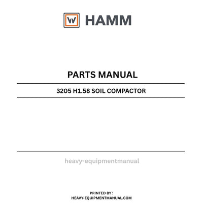 Hamm 3205 H1.58 Soil Compactor (2039616) Parts Manual PDF