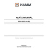Hamm 3516-3520 H1.61 (1292609) Parts Manual PDF