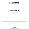 Hamm 3516-3520 H1.76 (2061602) Parts Manual PDF