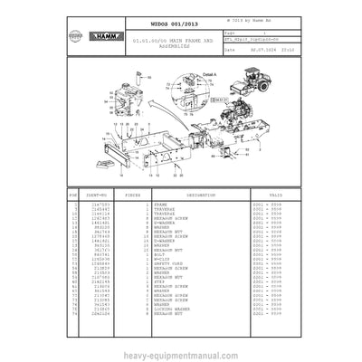 Hamm 311 H2.16 Soil Compactor (2198658) Parts Manual PDF