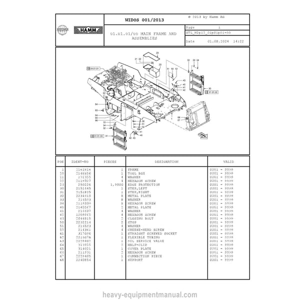 Hamm GRW 280 H2.12 (2234953) Parts Manual PDF