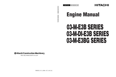 Hitachi 03-M-E3B series,03-M-DI-E3B series,03-M-E3BG series Engine Manual