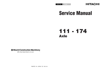 Hitachi 111-174 Axle Service Manual Download