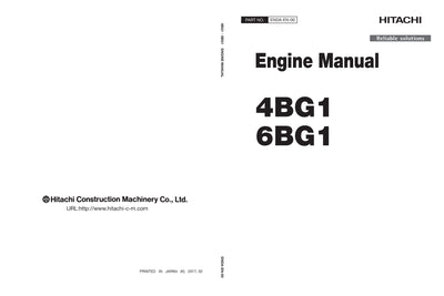 Hitachi 4BG1, 6BG1 Engine Manual Download