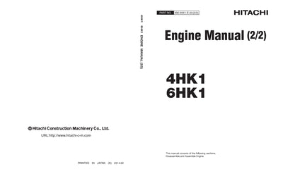 Hitachi 4HK1- 6HK1 Engine Manual Download