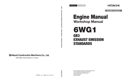 Hitachi 6WG1 GB3 Exhaust Emission Standards Engine Workshop Manual Download