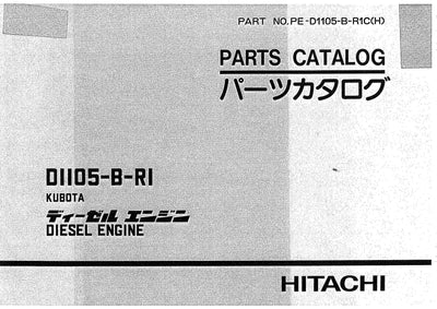 Hitachi D1105-B-R1 Kubota Diesel Engine Parts Manual PDF