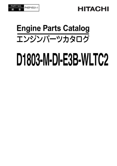 Hitachi D1803-M-DI-E3B-WLTC2 Engine Parts Manual PDF